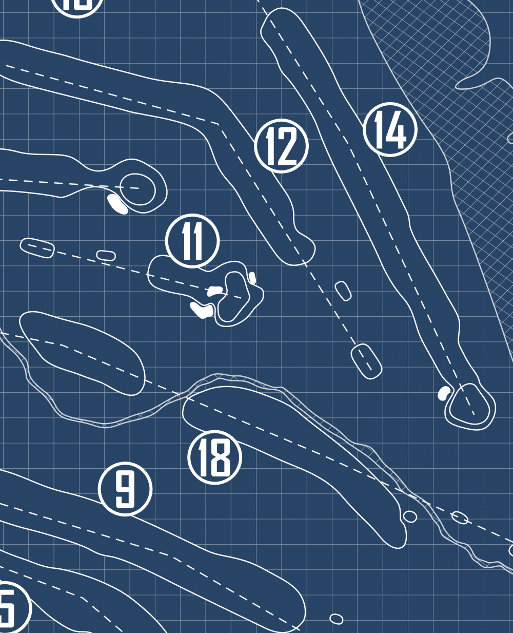 Castle Pines Golf Club Blueprint (Print)