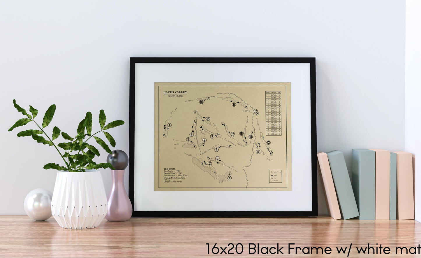 Caves Valley Golf Club Outline (Print)