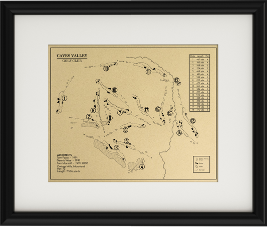 Caves Valley Golf Club Outline (Print)