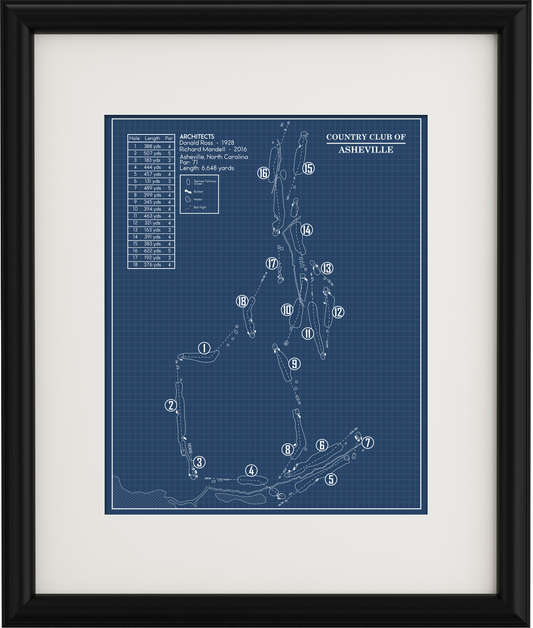 Country Club of Asheville Blueprint (Print)