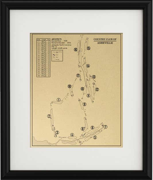 Country Club of Asheville Outline (Print)