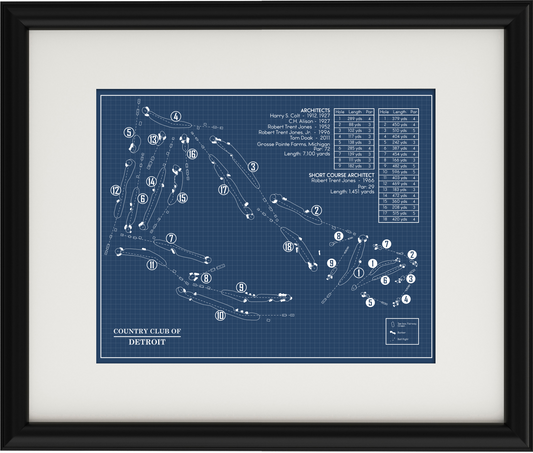 Country Club of Detroit Blueprint (Print)