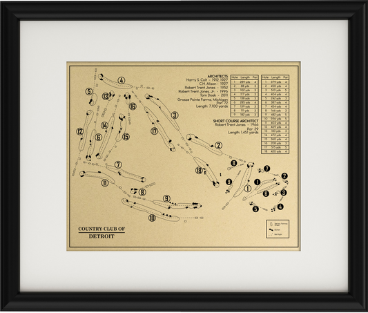 Country Club of Detroit Outline (Print)