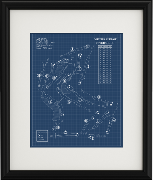 Country Club of Petersburg Blueprint (Print)