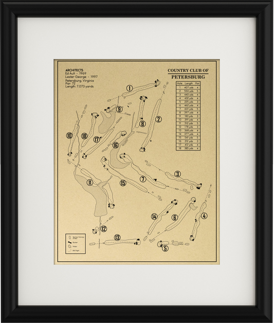 Country Club of Petersburg Outline (Print)