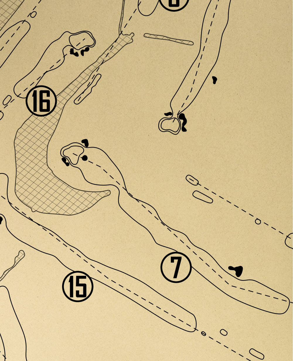 Country Club of Petersburg Outline (Print)