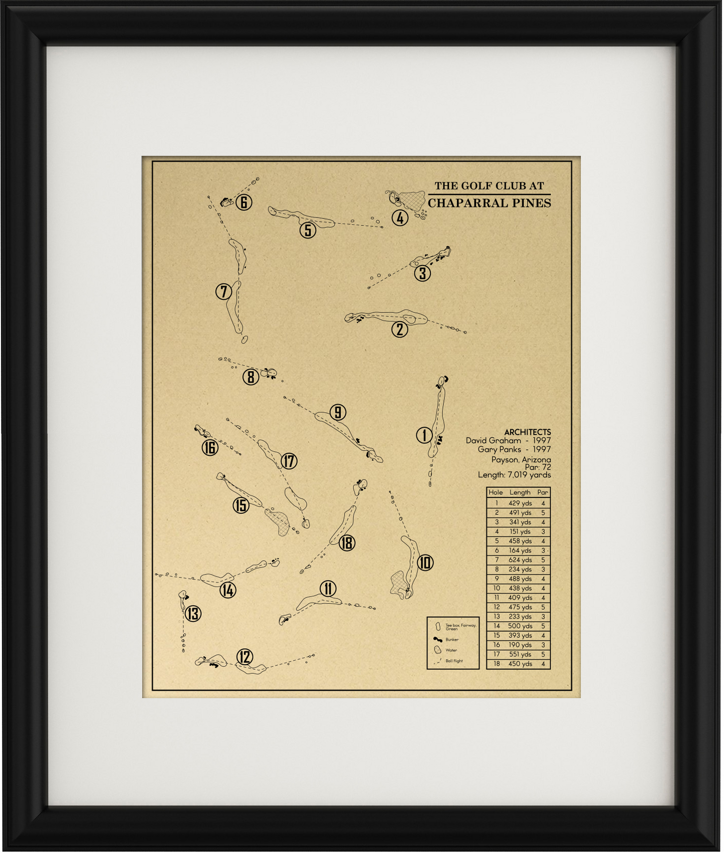 The Golf Club at Chaparral Pines Outline (Print)
