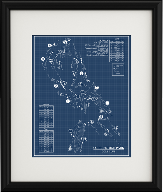 Cobblestone Park Golf Club Blueprint (Print)