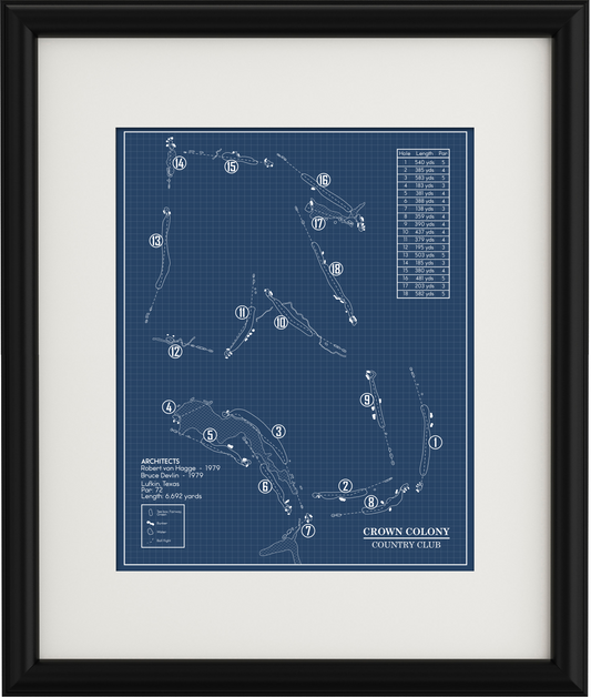 Crown Colony Country Club Blueprint (Print)