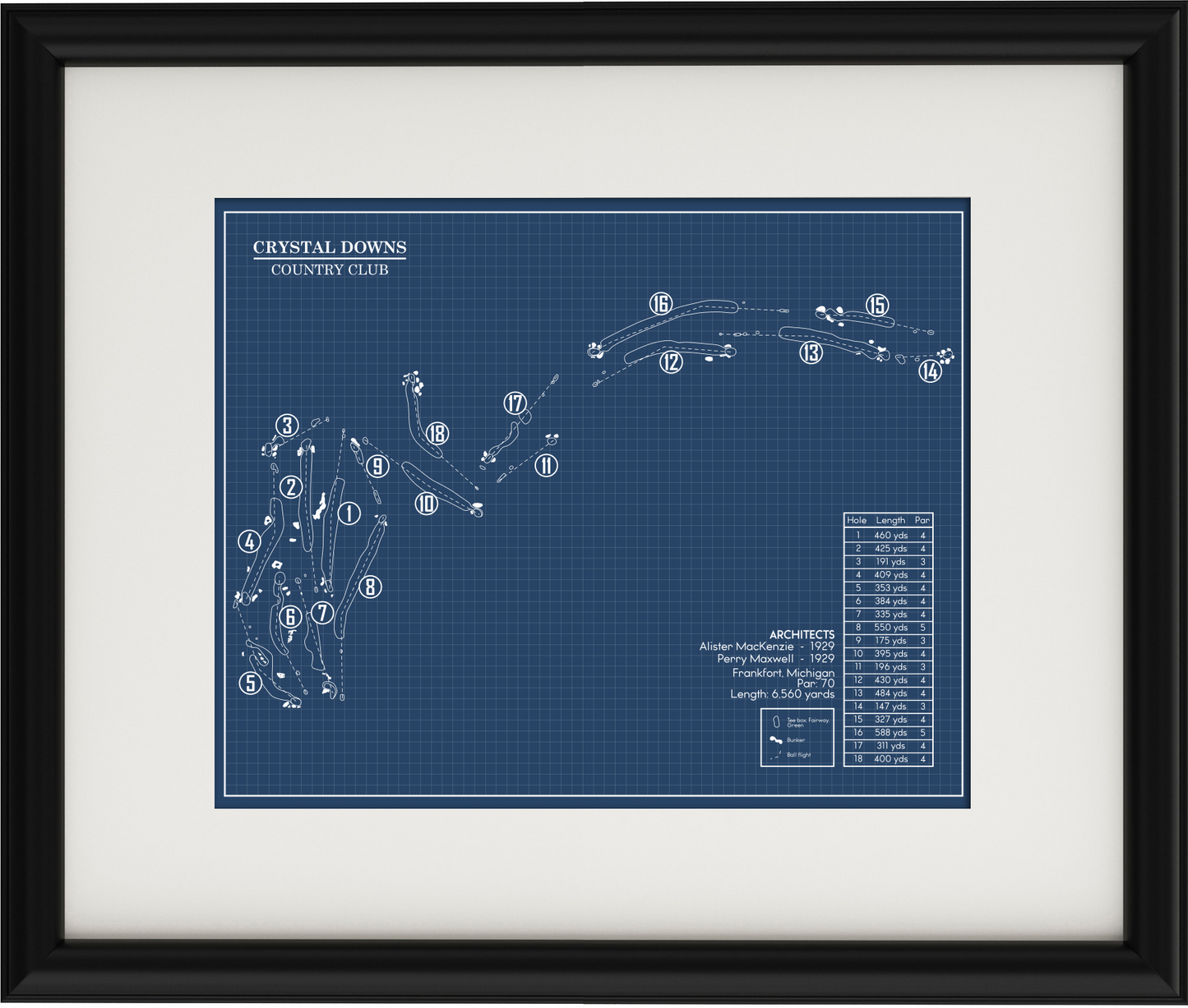 Crystal Downs Country Club Blueprint (Print)