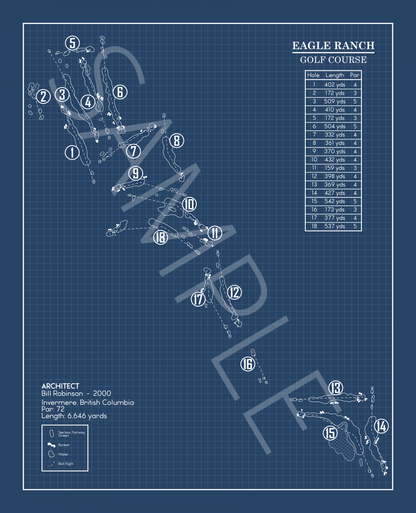 Eagle Ranch Golf Course Blueprint (Print)
