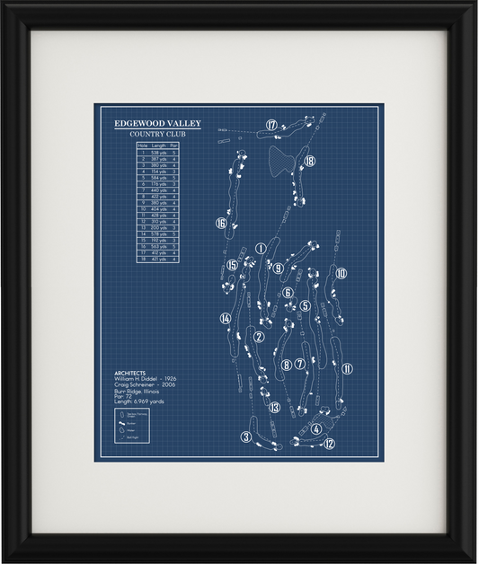 Edgewood Valley Country Club Blueprint (Print)