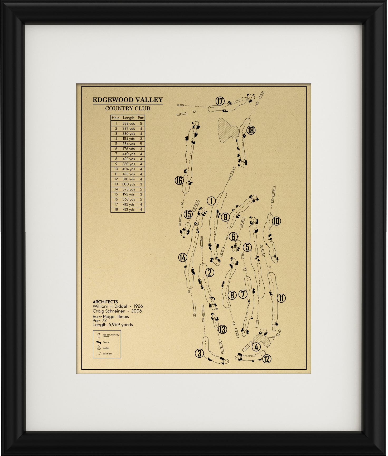 Edgewood Golf Course Map.pdf Edgewood Valley Country Club Outline (Print) – GolfBlueprints
