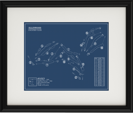 Ellinwood Country Club Blueprint (Print)