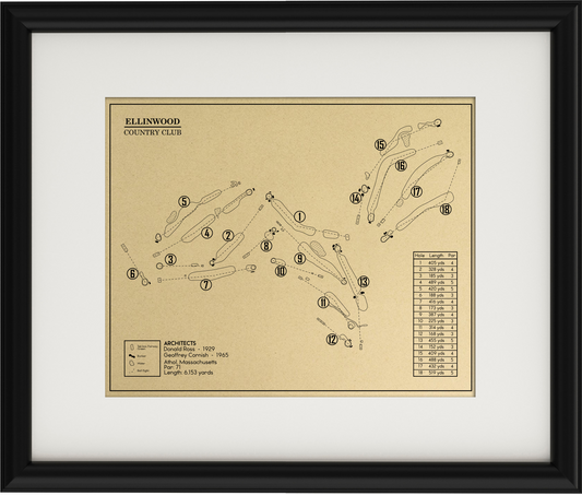 Ellinwood Country Club Outline (Print)