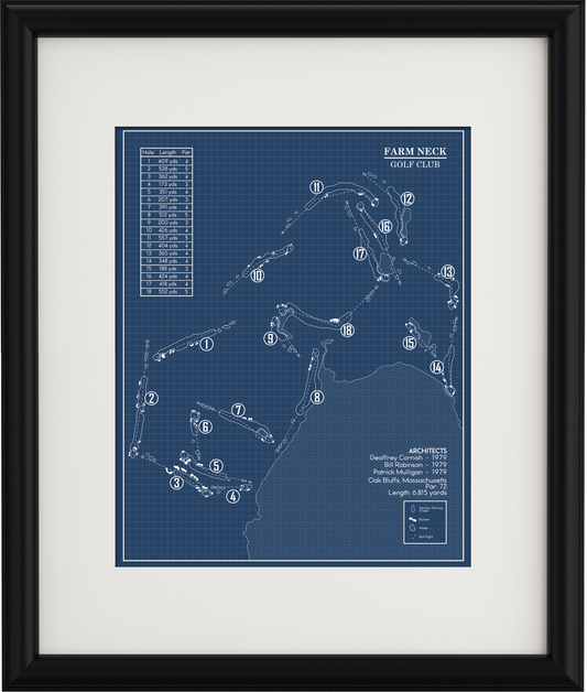 Farm Neck Golf Club Blueprint (Print)