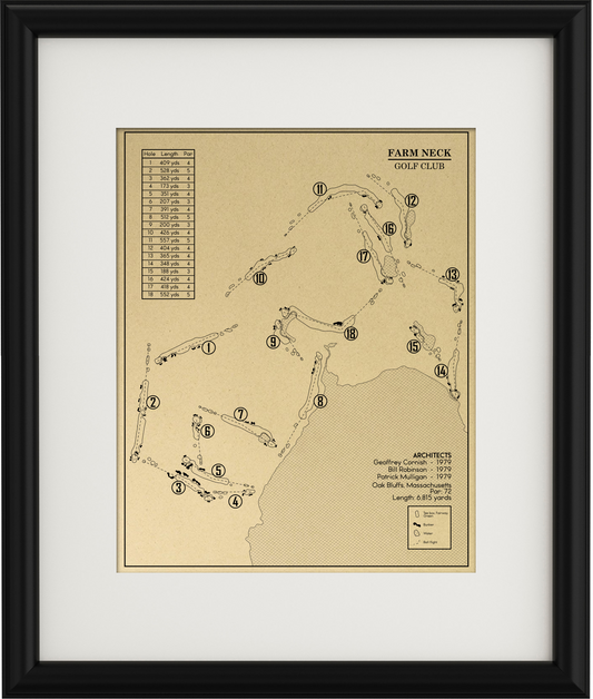 Farm Neck Golf Club Outline (Print)