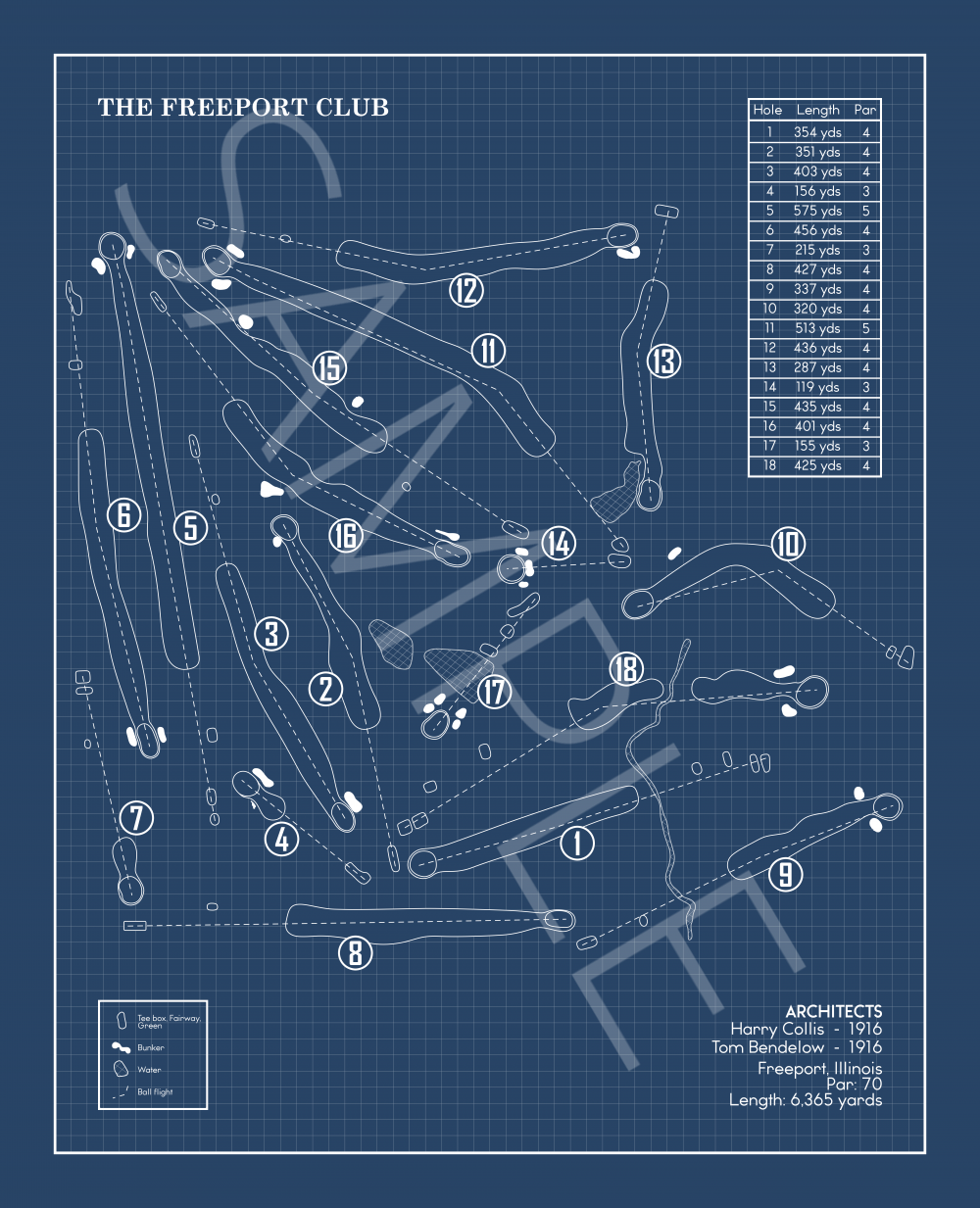 The Freeport Club Blueprint (Print)