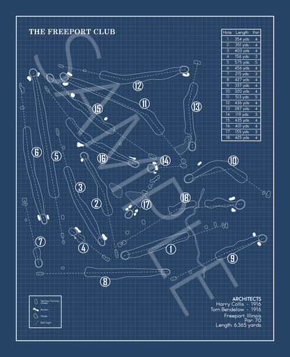 The Freeport Club Blueprint (Print)