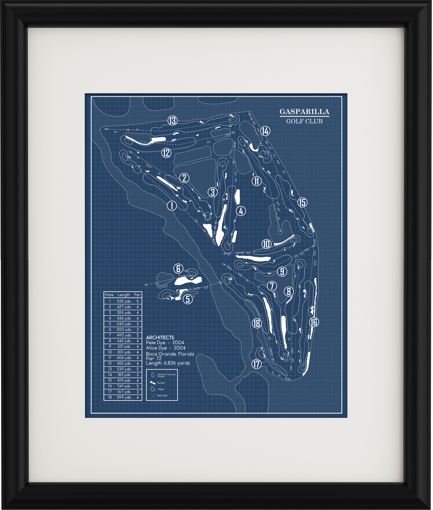 Gasparilla Golf Club Blueprint (Print) – GolfBlueprints