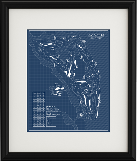 Gasparilla Golf Club Blueprint (Print)