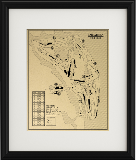 Gasparilla Golf Club Outline (Print)