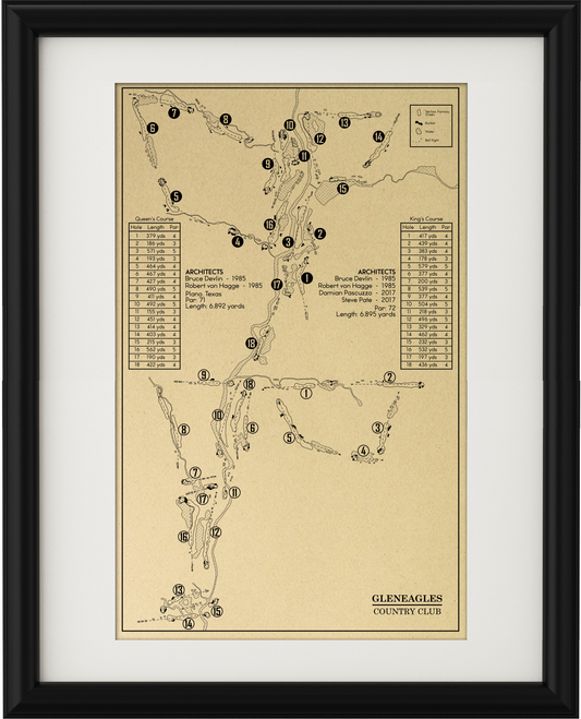 Gleneagles Country Club Outline (Print)