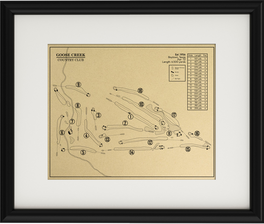 Goose Creek Country Club Outline (Print)