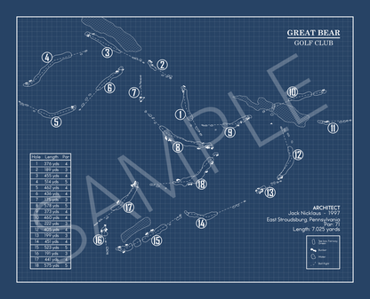 Great Bear Golf Club Blueprint (Print)