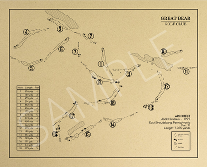 Great Bear Golf Club Outline (Print)