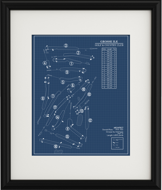 Grosse Ile Golf & Country Club Blueprint (Print)