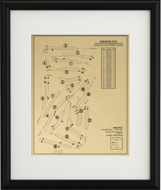 Grosse Ile Golf & Country Club Outline (Print)