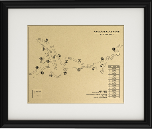 Gullane Golf Club Course No. 2 Outline (Print)