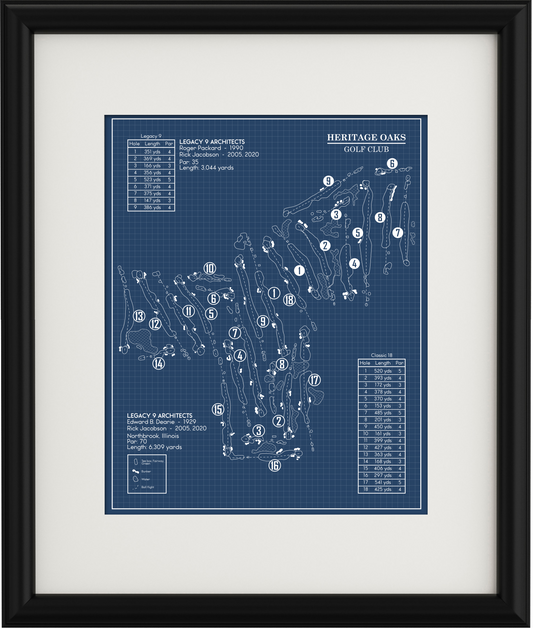 Heritage Oaks Golf Club Blueprint (Print)