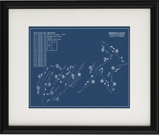 Heron Glen Golf Course Blueprint (Print)