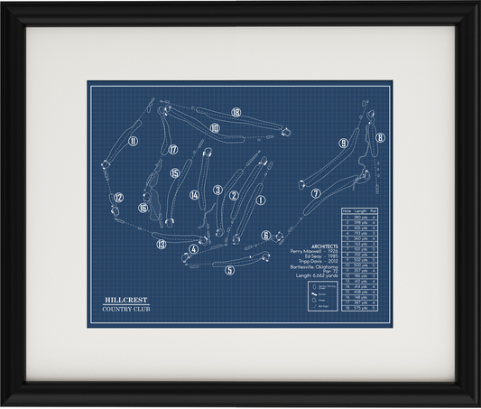 Hillcrest Country Club Blueprint (Print)