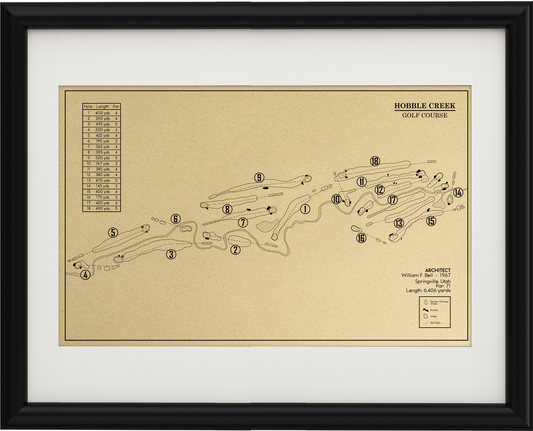 Hobble Creek Golf Course Outline (Print)