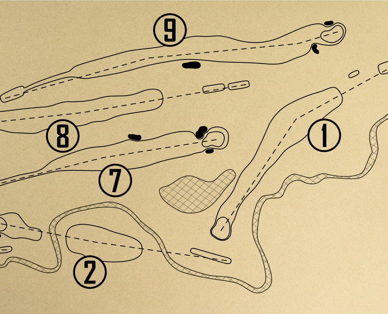 Hobble Creek Golf Course Outline (Print)