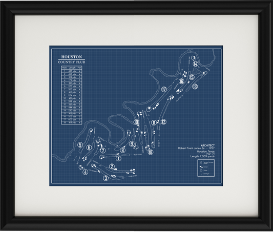 Houston Country Club Blueprint (Print)