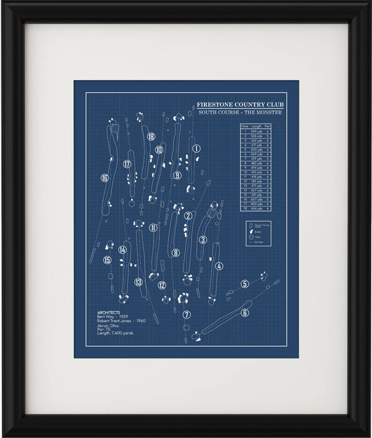 Firestone Country Club South Course Blueprint (Print)