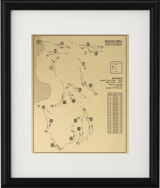 Mauna Kea Golf Course Outline (Print)