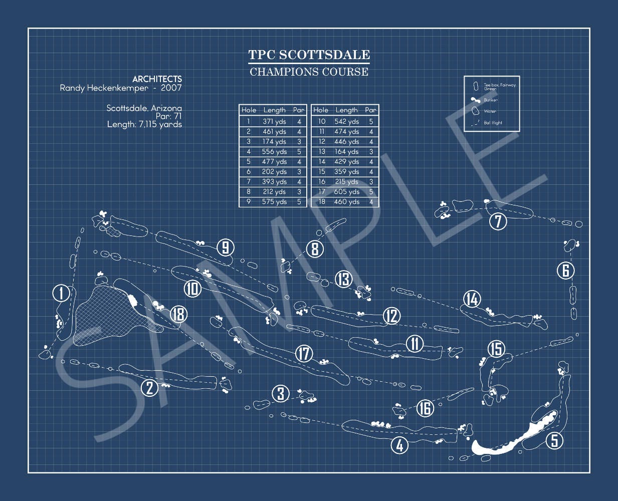 TPC Scottsdale Champions Course Blueprint (Print)