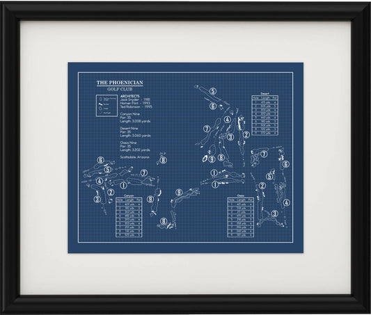 The Phonician Golf Club - 27 Hole Layout - Blueprint (Print)