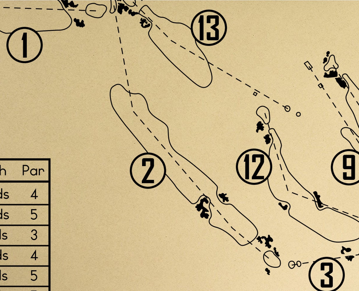 Cypress Point Golf Club Outline (Print)