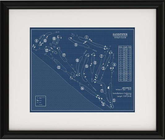 Sandpiper Golf Club Blueprint (Print)