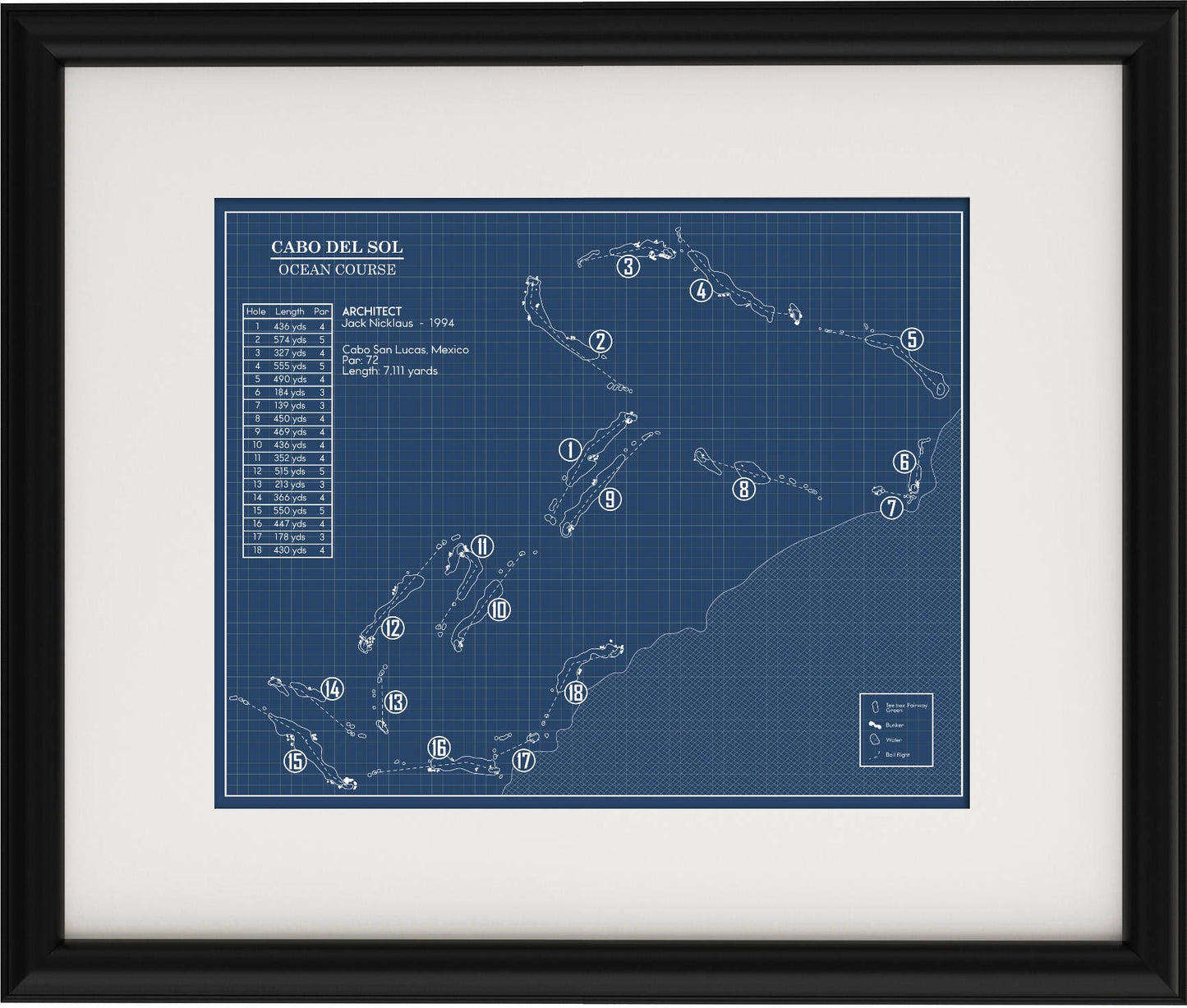Cabo del sol Ocean Course Blueprint (Print)