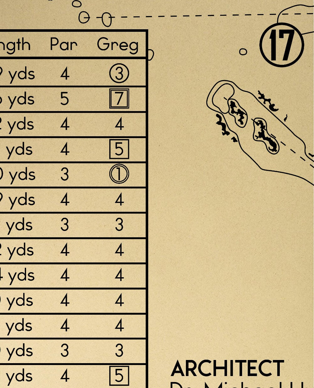 Carnoustie Golf Links Championship Course Outline (Print)