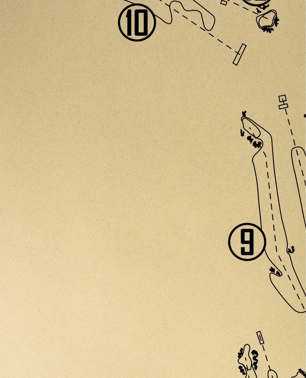 Pasatiempo Golf Club Outline (Print)
