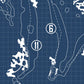 Chambers Bay Golf Course Blueprint (Print)