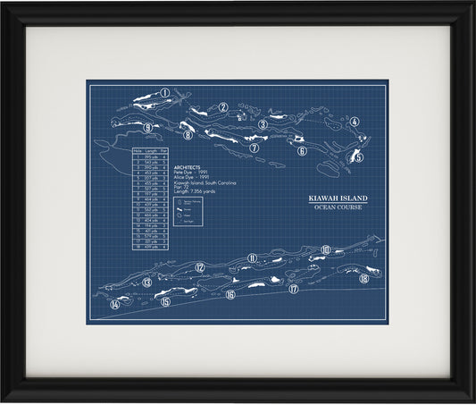 Kiawah Island Ocean Course Blueprint (Print)